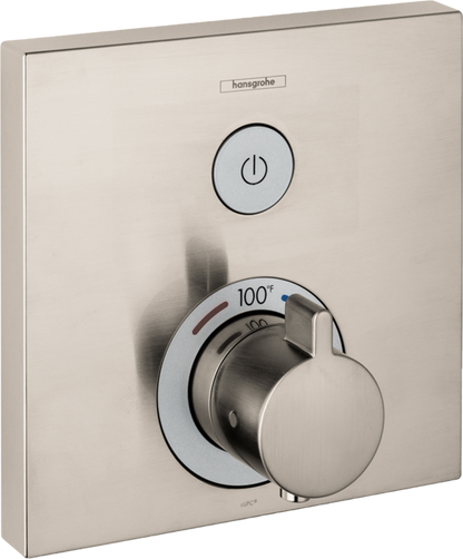 Hansgrohe ShowerSelect Thermostatic Trim for 1 Function, Square
