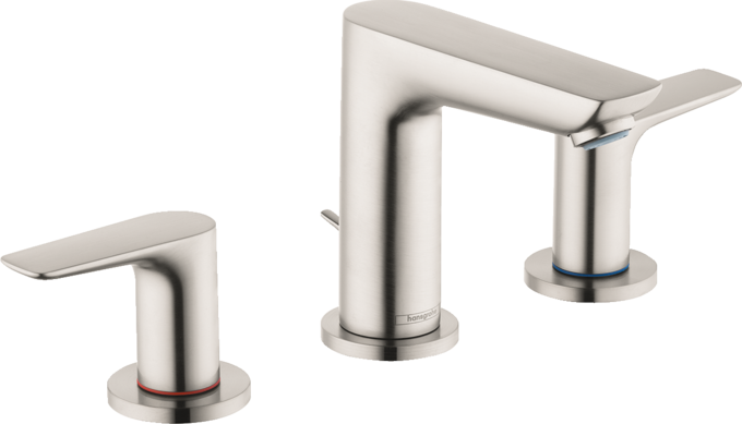 Hansgrohe Talis E Widespread Faucet 150 with Pop-Up Drain, 1.2 GPM