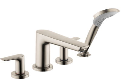 Hansgrohe Talis E 4-Hole Roman Tub Set Trim with 1.8 GPM Handshower