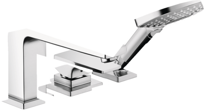 Hansgrohe Metropol 3-Hole Roman Tub Set Trim with Lever Handle and 1.75 GPM Handshower