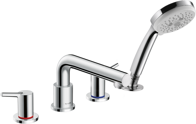 Hansgrohe Talis S 4-Hole Roman Tub Set Trim with 1.8 GPM Handshower
