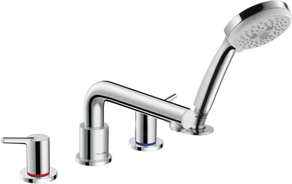 Hansgrohe Talis S 4-Hole Roman Tub Set Trim with 1.8 GPM Handshower