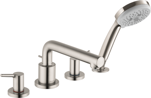 Hansgrohe Talis S 4-Hole Roman Tub Set Trim with 1.8 GPM Handshower