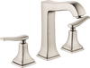 Hansgrohe Metropol Classic Widespread Faucet 160 with Lever Handles and Pop-Up Drain, 1.2 GPM