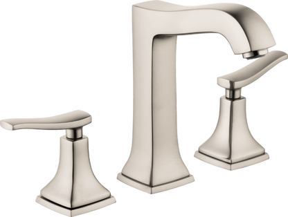Hansgrohe Metropol Classic Widespread Faucet 160 with Lever Handles and Pop-Up Drain, 1.2 GPM