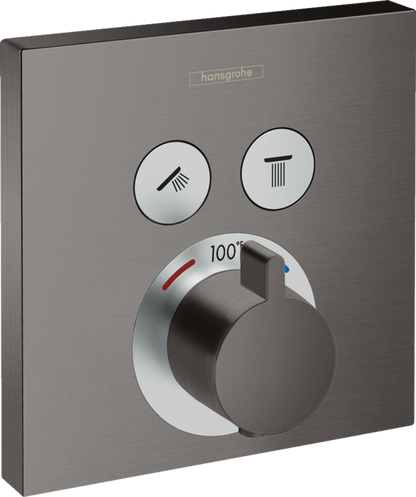 Hansgrohe ShowerSelect Thermostatic Trim for 2 Functions, Square
