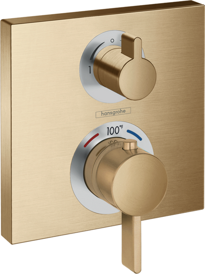 Hansgrohe Ecostat Square Thermostatic Trim with Volume Control and Diverter