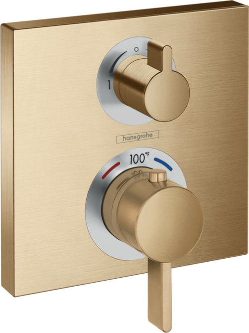 Hansgrohe Ecostat Square Thermostatic Trim with Volume Control and Diverter