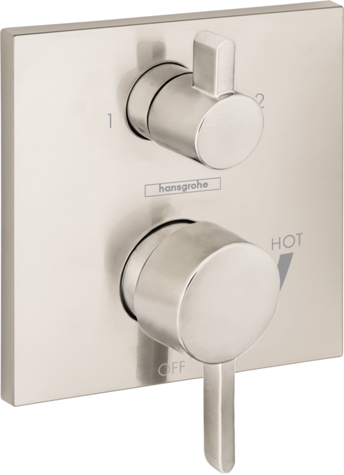 Hansgrohe Ecostat Pressure Balance Trim S Square with Diverter