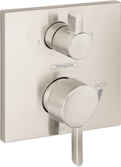 Hansgrohe Ecostat Pressure Balance Trim S Square with Diverter