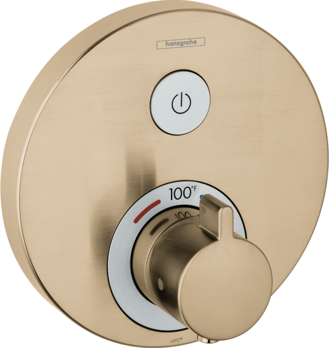 Hansgrohe ShowerSelect S Thermostatic Trim for 1 Function, Round