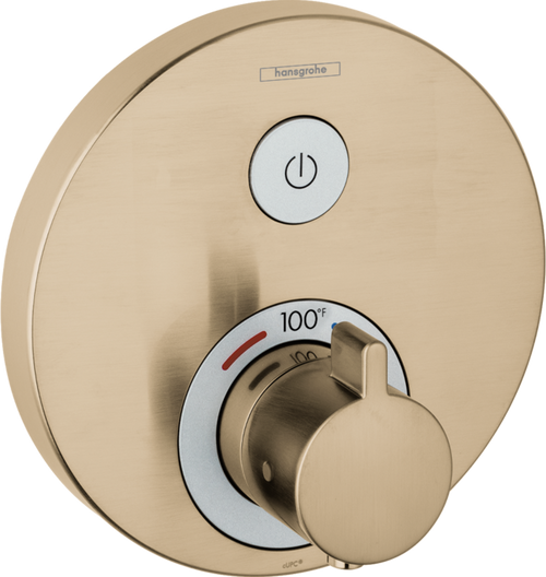 Hansgrohe ShowerSelect S Thermostatic Trim for 1 Function, Round
