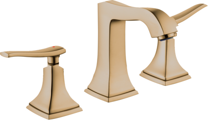 Hansgrohe Metropol Classic Widespread Faucet 110 with Lever Handles and Pop-Up Drain, 1.2 GPM