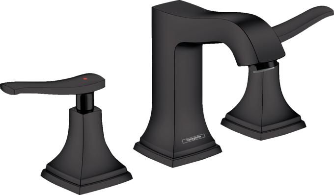 Hansgrohe Metropol Classic Widespread Faucet 110 with Lever Handles and Pop-Up Drain, 1.2 GPM