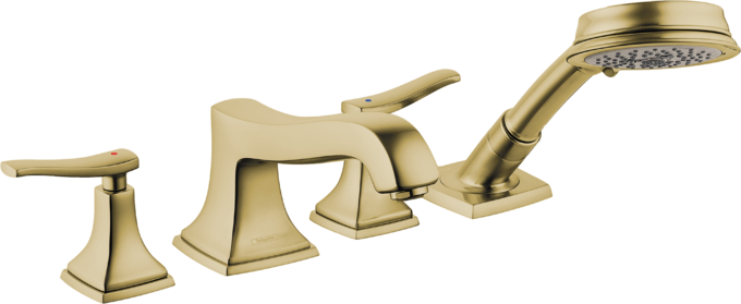 Hansgrohe Metropol Classic 4-Hole Roman Tub Set Trim 1.8 GPM Handshower