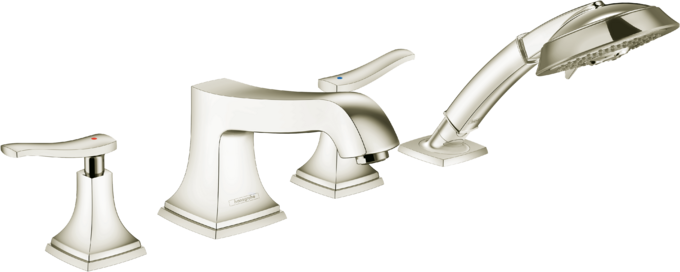Hansgrohe Metropol Classic 4-Hole Roman Tub Set Trim 1.8 GPM Handshower