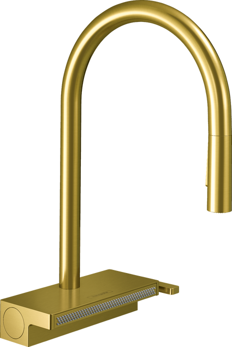 Hansgrohe Aquno Select HighArc Kitchen Faucet, 3-Spray Pull-Down, 1.75 GPM