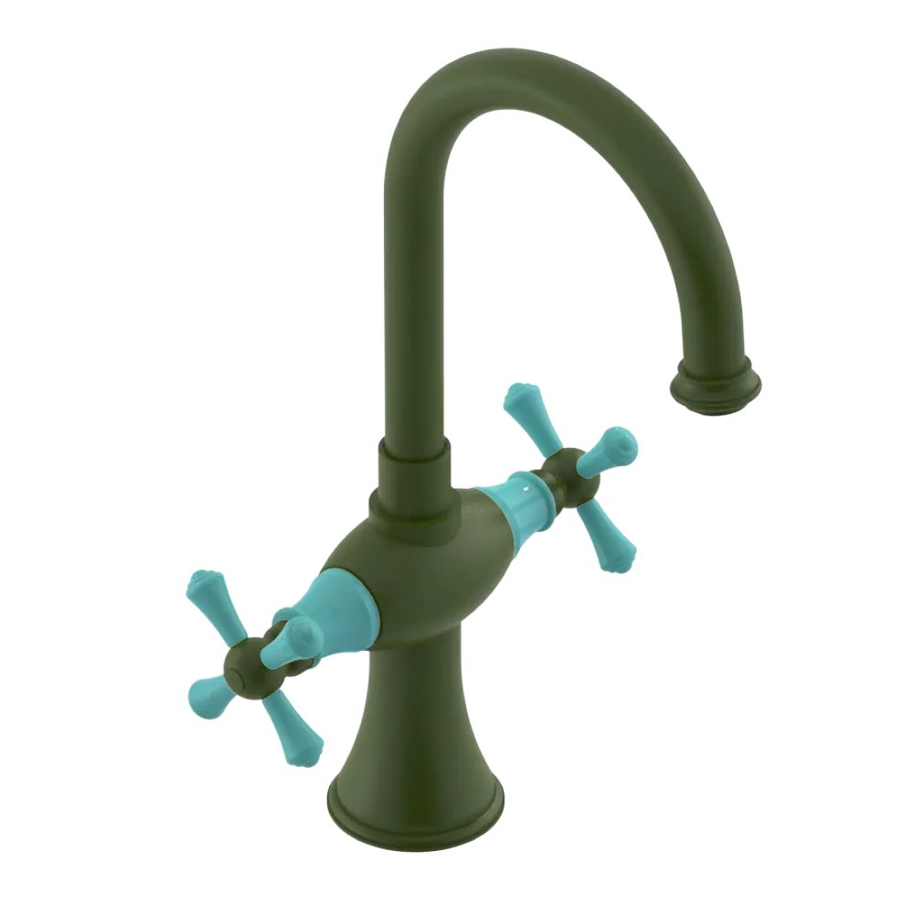 Rubinet Single Hole Dual Handle Lav. Set. (less drain) Green Envy