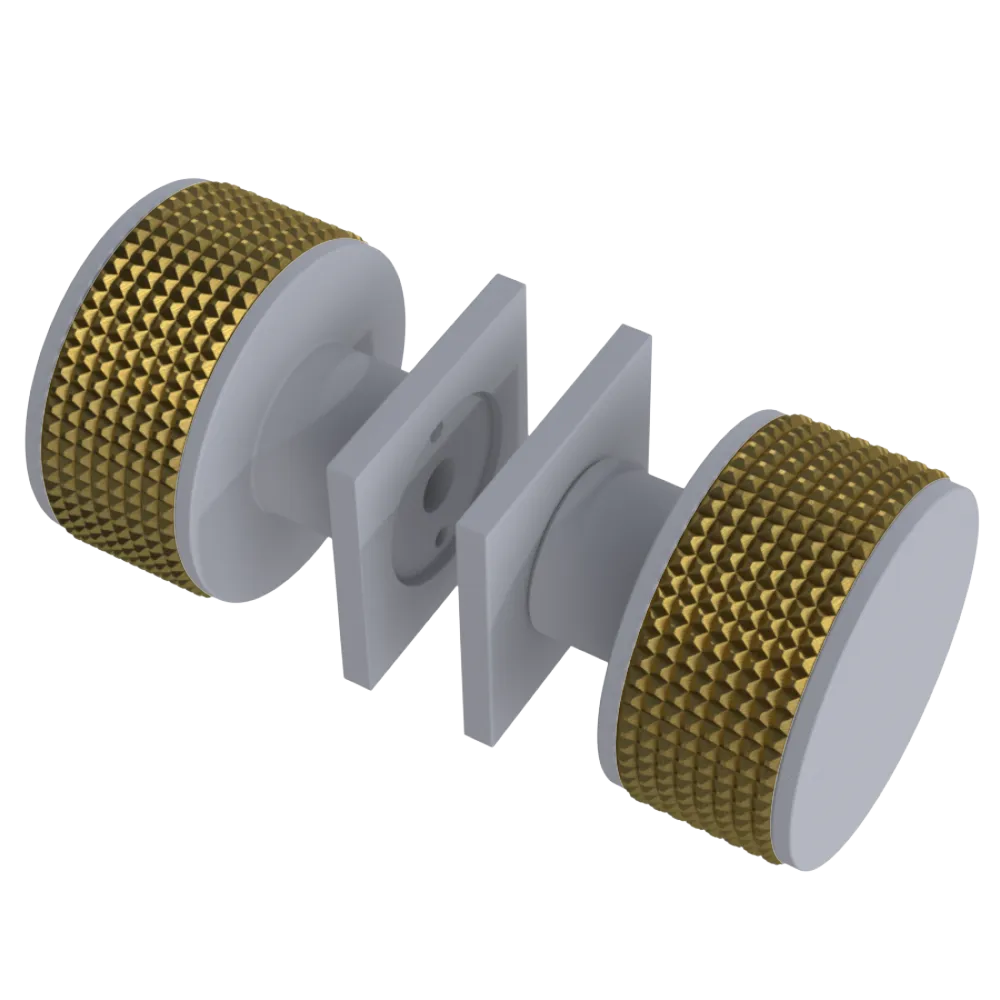 Rubinet Shower Door Knob (set) Matt White