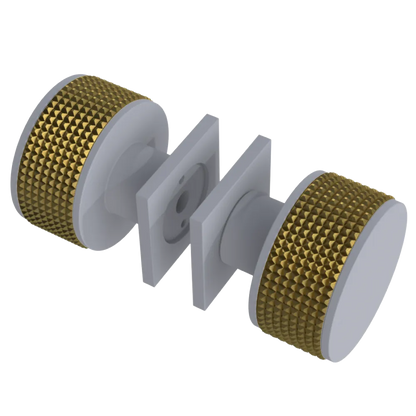 Rubinet Shower Door Knob (set) Matt White