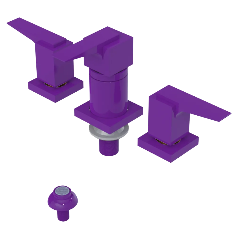 Rubinet Bidet Fitting with Spray, Diverter, and Vacuum Breaker (less drain) Purple Haze