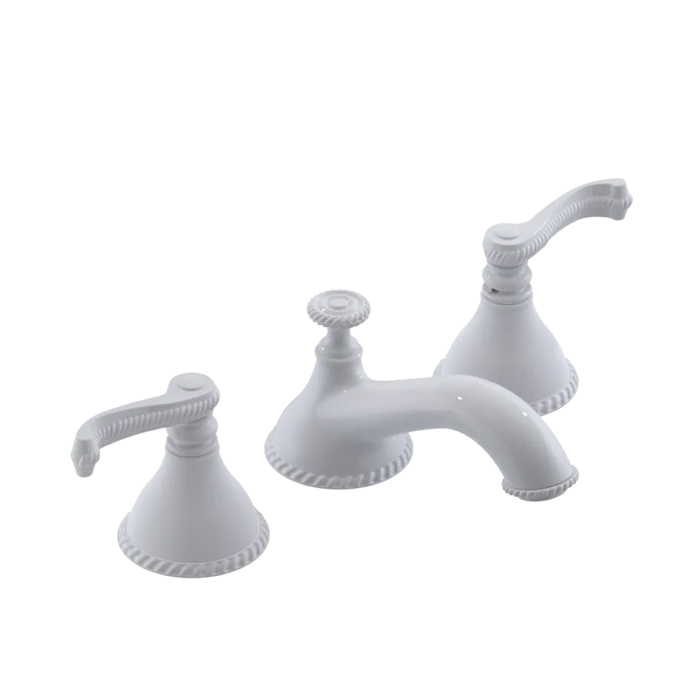Rubinet Widespread Lav. Set. (less drain) White