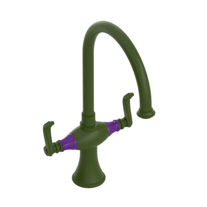 Rubinet Two Handle Single Hole Kitchen Set Green Envy