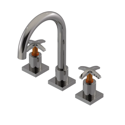 Rubinet Widespread Lav. Set. (less drain) Polished Nickel
