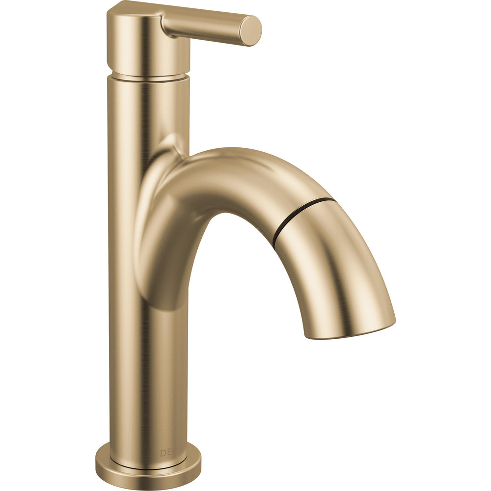 Nicoli Single Handle Pull-down Bathroom Faucet - Champagne Bronze