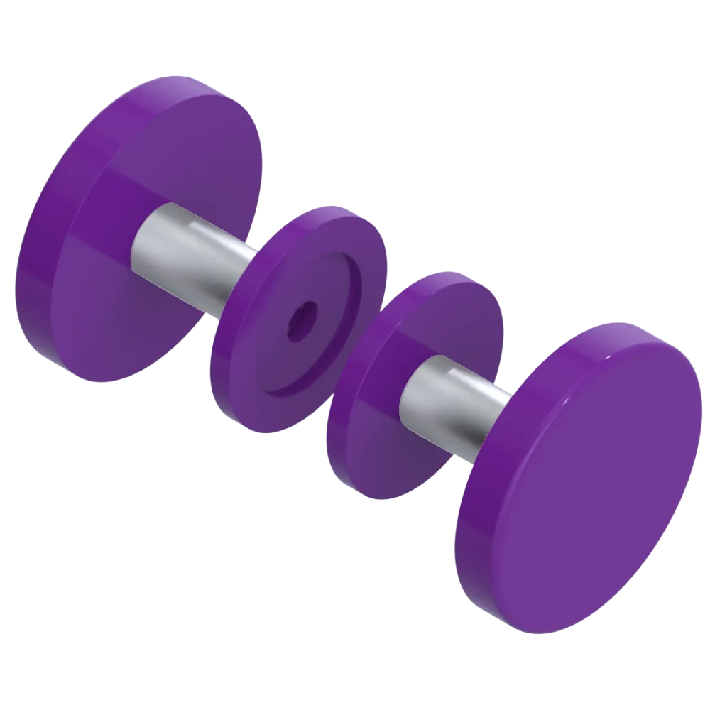 Rubinet Shower Door Knob (set) Purple Haze