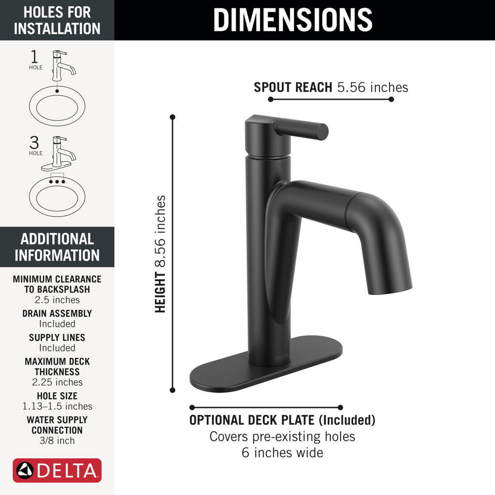 Delta Single Handle Pull-Donw Bathroom Faucet