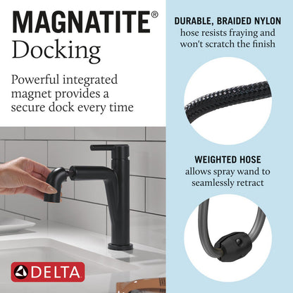 Delta Single Handle Pull-Donw Bathroom Faucet