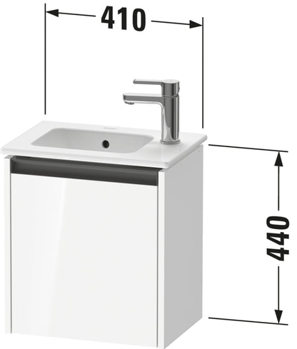 Duravit Ketho 2 Unit Wall-Mount Single-Sink Bathroom Vanity – mounted_k25060r21210000