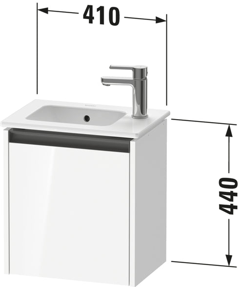 Duravit Ketho 2 Unit Wall-Mount Single-Sink Bathroom Vanity – mounted_k25060r21210000