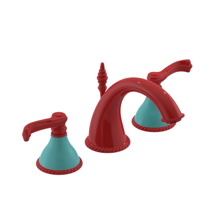 Rubinet Widespread Lav. Set. (less drain) Red