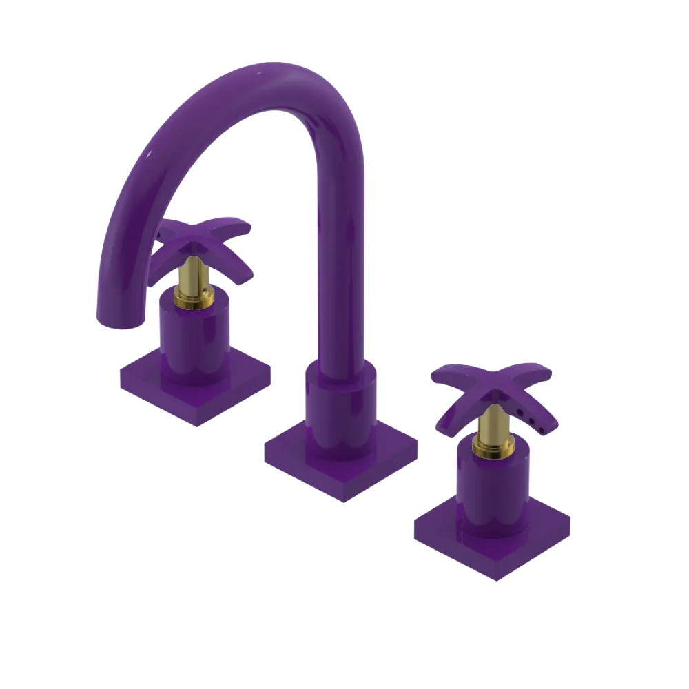 Rubinet Widespread Lav. Set. (less drain) Purple Haze