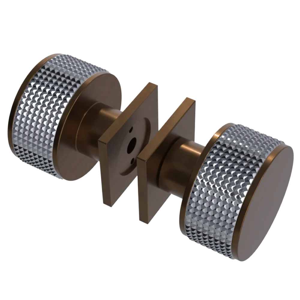 Rubinet Shower Door Knob (set) Tuscan Brass