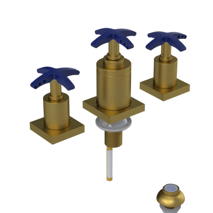 Rubinet Bidet Fitting with Spray, Diverter, and Vacuum Breaker (less drain) Antique Brass Matt