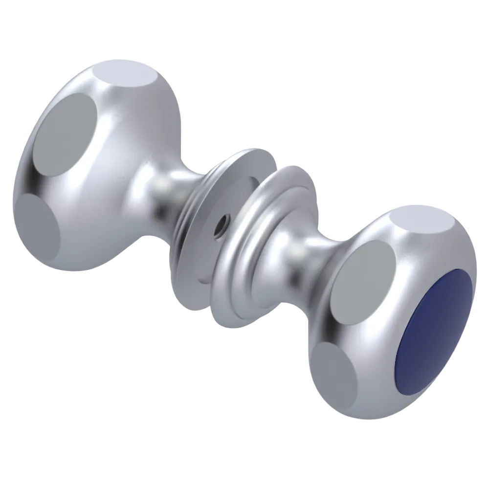 Rubinet Shower Door Knob (set) Satin Chrome