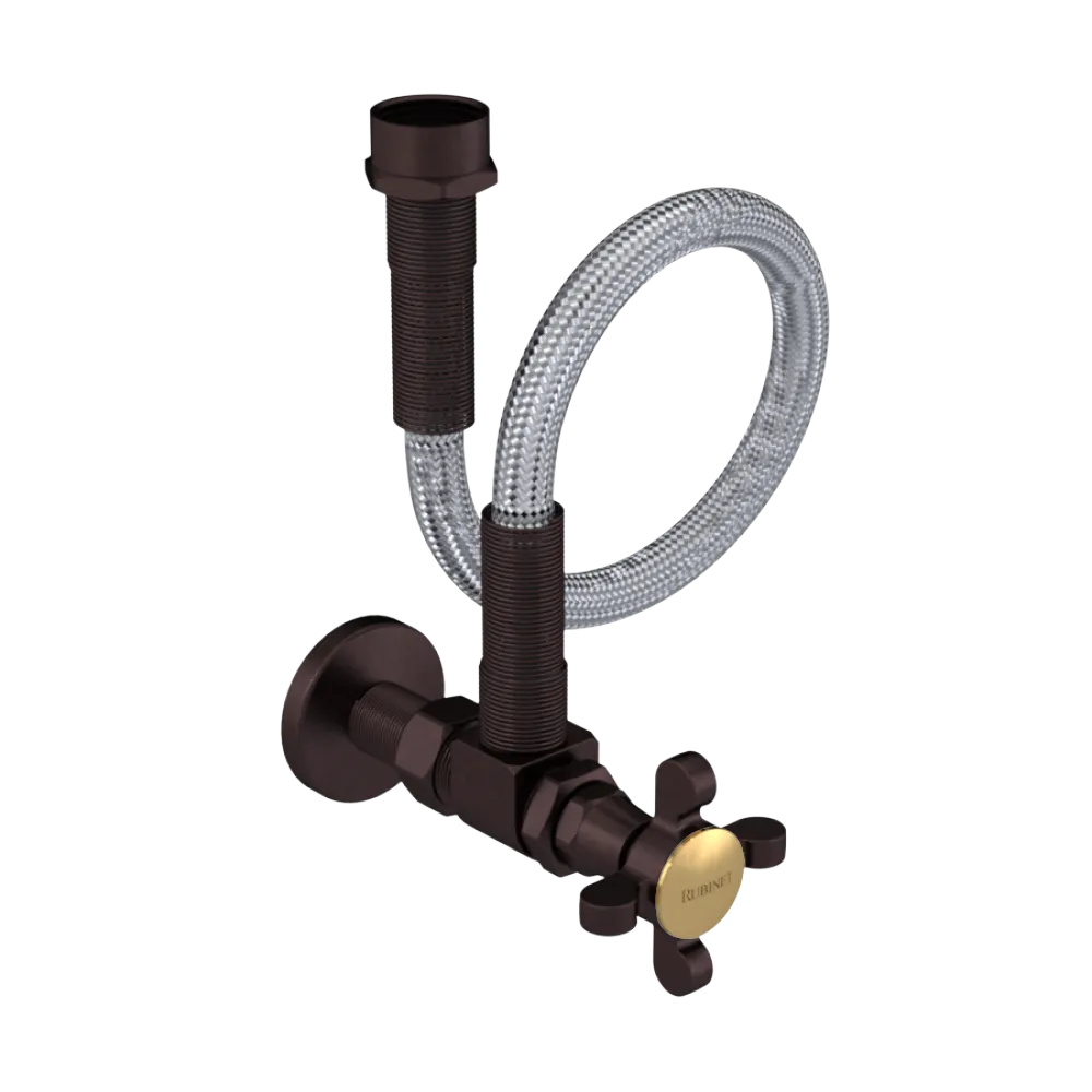 Rubinet Exposed Supply Kit (classic) x2 Tuscan Brass