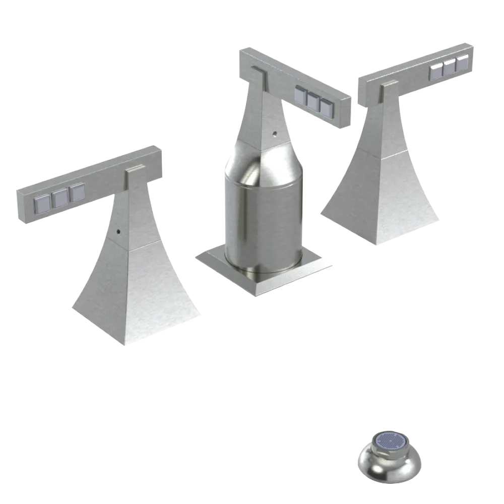 Rubinet Bidet Fitting with Spray, Diverter, and Vacum Breaker (Less Drain) Satin Nickel