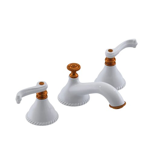 Rubinet Widespread Lav. Set. (less drain) White