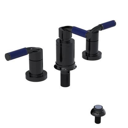 Rubinet Bidet Fitting with Spray, Diverter, and Vacum Breaker (Less Drain) Black