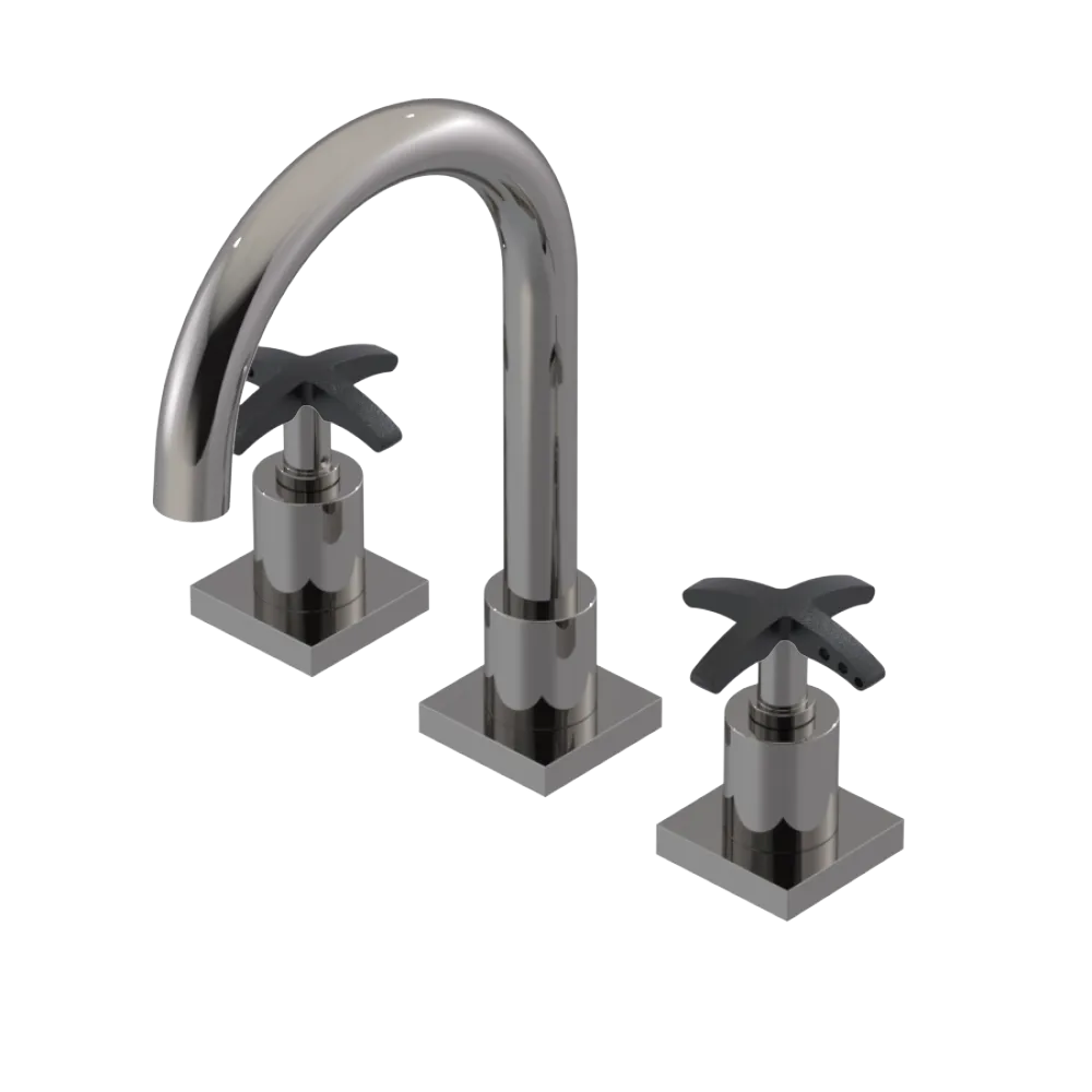 Rubinet Widespread Lav. Set. (less drain) Polished Nickel