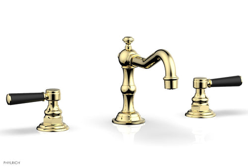 Phylrich HENRI Widespread Faucet - Satin Black Lever Handles 161-02