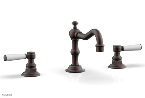 Phylrich HENRI Widespread Faucet - Satin White Lever Handles 161-02