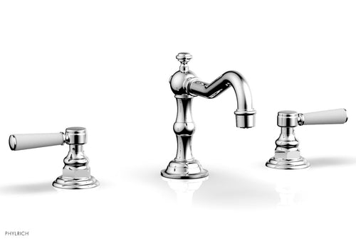 Phylrich HENRI Widespread Faucet - Satin White Lever Handles 161-02