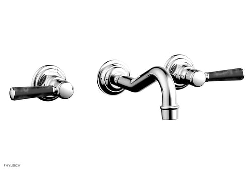 Phylrich HENRI Wall Lavatory Set - Black Marble Lever Handles 161-13