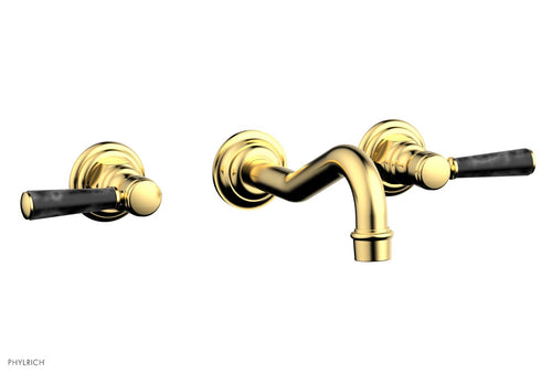Phylrich HENRI Wall Lavatory Set - Black Marble Lever Handles 161-13