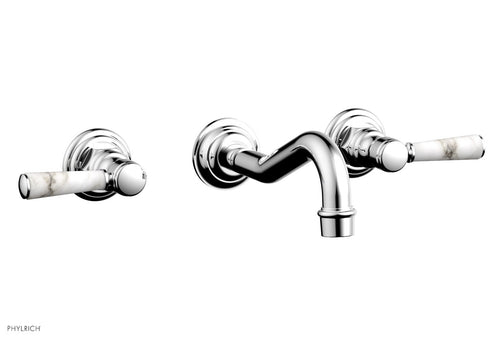 Phylrich HENRI Wall Lavatory Set - White Marble Lever Handles 161-13